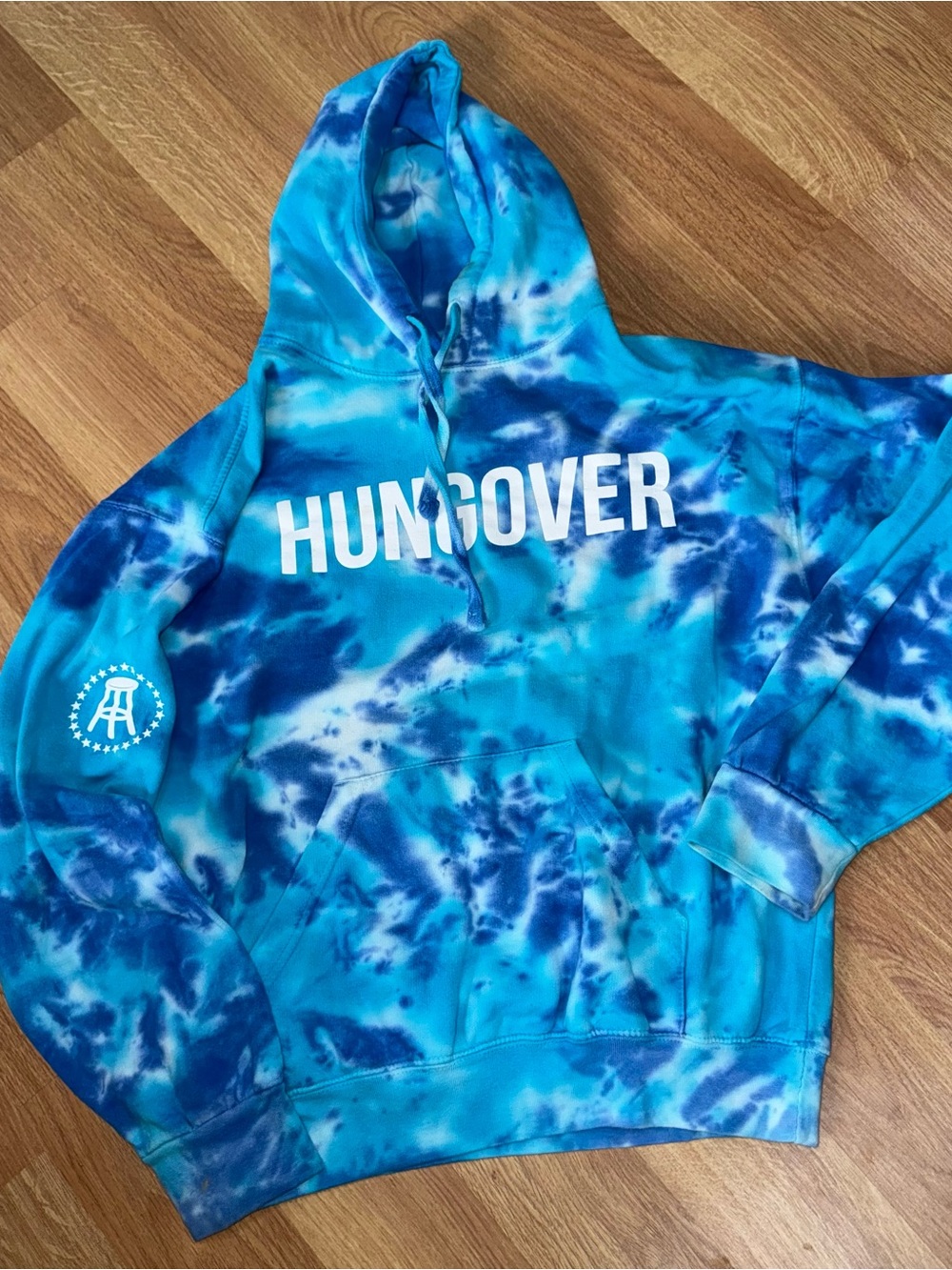 Barstool Sports 'HUNGOVER' Blue Tie-Dye Hoodie